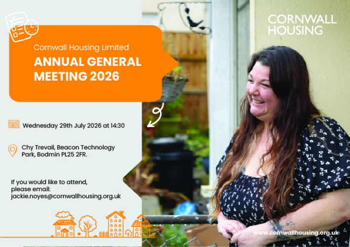 Flyer showing details of the Annual General Meeting 2026 - Wednesday 29 July 2026