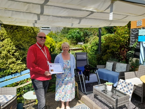 Third place garden competition winner