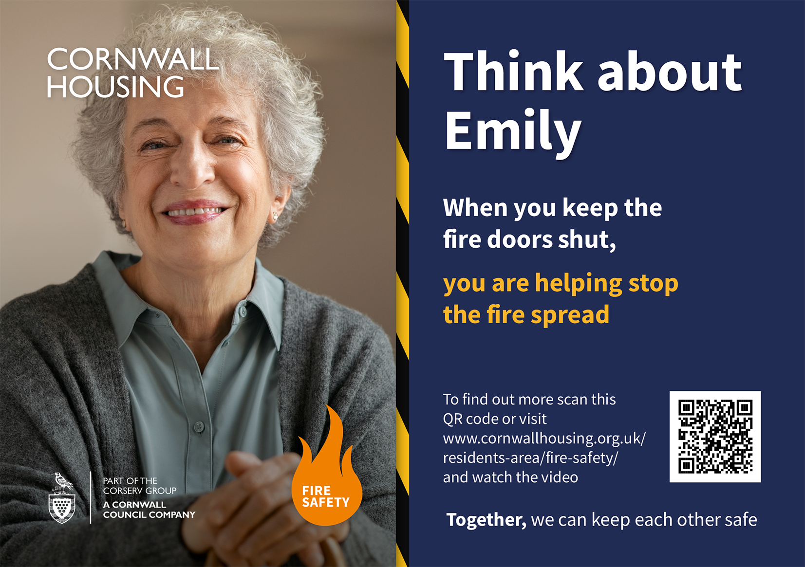 Think about Emily Fire Safety Postcard