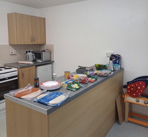 Kitchen with ingredients