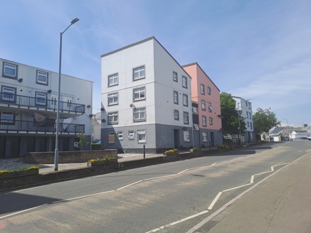 A photo showing the new CCTV installed by blocks of flats on Harvey Street Torpoint