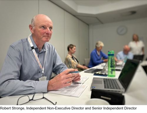 A photo of Robert Stronge, Senior Independent Director, at the AGM
