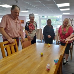 Residents of Albion Court playing Easter games