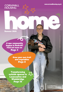 Cover of Cornwall Housing's 'Home' magazine for Summer 2026