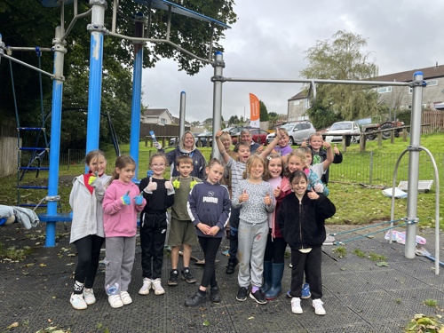 Photo of children taking part in Gunnislake Action Day