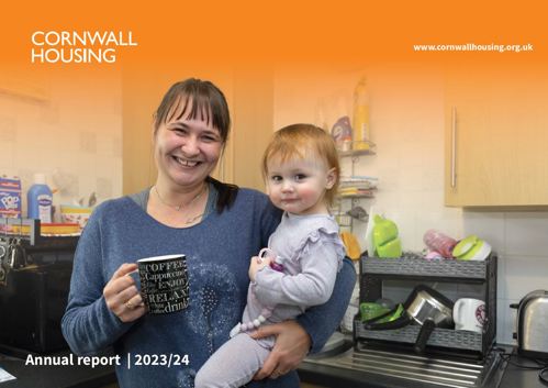 A picture of the front cover of Cornwall Housing's Annual Report 2023/2024