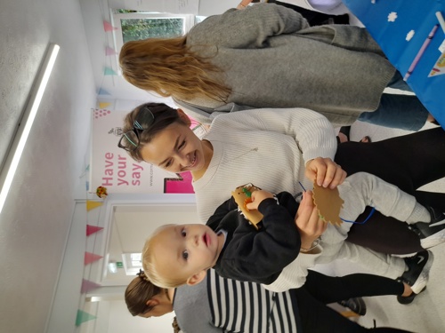 Chloe and her son at the open day