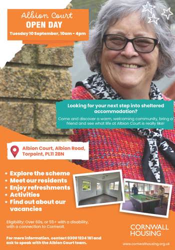 poster for Albion Court Open Day