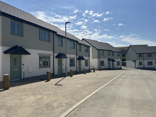 A row of new homes